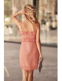 Summer dress with polka dots, dirty pink PR3212 - Online store - Boutique